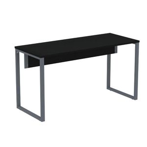 Mesa Escritório P25 Tub Pandin 134 Cm (larg) Tampo Mdp Preto Pé Aço Tubular Grafito