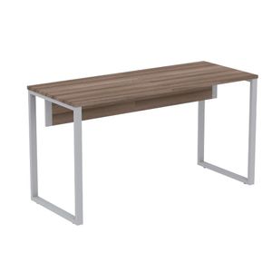 Mesa Escritório P25 Tub Pandin 134 Cm (larg) Tampo Mdp Walnut Pé Aço Tubular Cinza