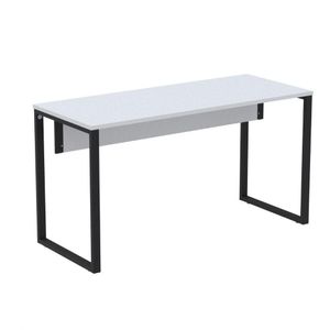 Mesa Escritório P25 Tub Pandin 150 Cm (larg) Tampo Mdp Cinza Pé Aço Tubular Azul Del Rey