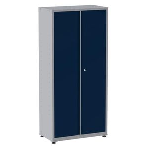 Armário Alto 2 Portas Pandin 80 Cm (largura) Inmetro Estrutura Aço Cinza E Portas Azul C- Chave