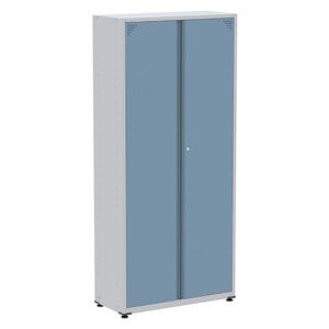 Armário Alto 2 Portas Pandin 90 Cm (largura) Inmetro Estrutura Aço Cinza E Portas Azul Dali C- Chave