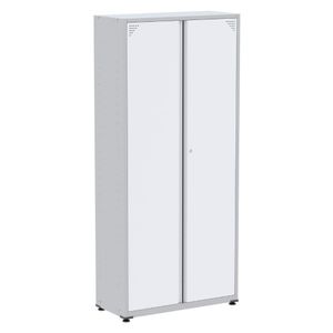 Armário Alto 2 Portas Pandin 90 Cm (largura) Inmetro Estrutura Aço Cinza E Portas Brancas C- Chave