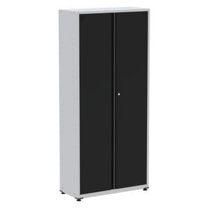Armário Alto 2 Portas Pandin 80 Cm (largura) Inmetro Estrutura Aço Cinza E Portas Pretas C- Chave