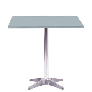 Mesa Delta Em Alumínio 75 Cm (alt) Base Em X Tampo Mdp Quadrado 60 Cm (larg) X 2,50 Cm (alt) Cinza