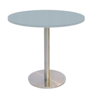 Mesa Bistrô Beta 112,50 Cm (alt) Disco Redondo Tampo Mdp Redondo 80 Cm (larg) X 2,50 Cm (alt) Cinza