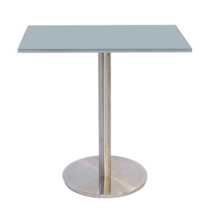 Mesa Bistrô Beta 112,50 Cm (alt) Disco Redondo Tampo Mdp Quadrado 80 Cm (larg) X 2,50 Cm (alt) Cinza