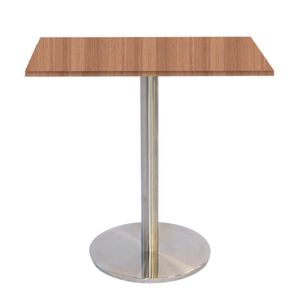 Mesa Bistrô Beta 112,50 Cm (alt) Disco Redondo Tampo Mdp Quadrado 60 Cm (larg) X 2,50 Cm (alt) Noce Naturalle
