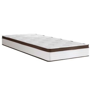 Colchão De Solteiro Portobel Noah Ortopédico 30x88x188cm Branco Com Marrom