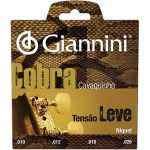 Encordoamento Para Cavaco Gescl Serie Cobra Aco Leve Giannini