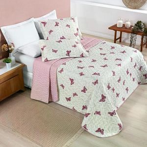 Cobre Leito King Estampado Percal 200 Fios 03 Peças Avere Borboletas Borboletas