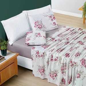 Jogo De Cama King Estampado 04 Peças 200 Fios Avere Lilac Lilac