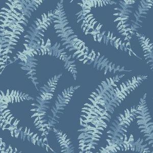 Papel De Parede Capri Folhagem Azul 190512502