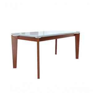 Mesa De Jantar Retangular Com Pés De Madeira Maciça - Premium-2,0 X 1,0 Metros - Star Móveis