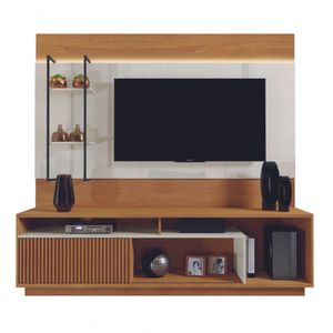 Home Para Sala De Tv Moderno Com Led - Ravena-naturale-off White - Mavau Móveis