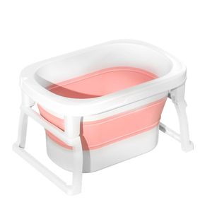 Banheira De Bebê Dobrável Média Salmão