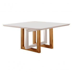 Mesa De Jantar Quadrada Geométrica 1,40m Arizona Sala Nobre