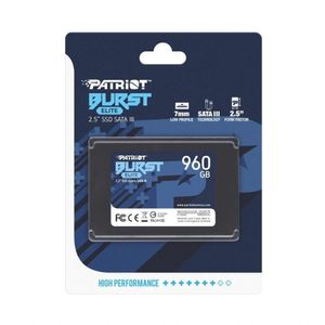 Ssd 960 Gb Patriot Burst Elite, Sata Iii, Leitura 450mb-s E Gravação 320mb-s - Pbe960gs25ssdr
