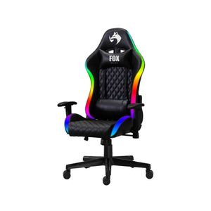 Cadeira Gamer Fox Racer Rgb Com Iluminação Led Preta UT-C1583L