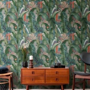 Papel De Parede Famous Garden Folhagem Verde 394352