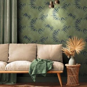 Papel De Parede Antigua Folhagem Verde 390905ag