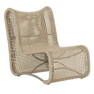 Poltrona Texas Alumínio Fendi Corda Náutica Trama Original Rami