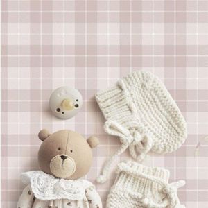 Papel De Parede Happy Xadrez Rosa 14874