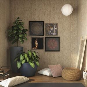 Papel De Parede Attractive 2 Palha Dourado 186911