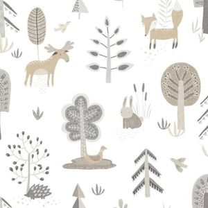 Papel De Parede Happy Infantil Branco 14801