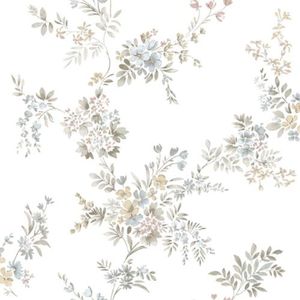 Papel De Parede Happy Floral Branco 12311