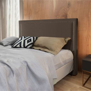 Cabeceira Cama Box Queen 1,60m Estofada Aruba Veludo Marrom
