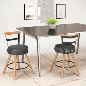 2 Cadeiras Com Encosto Miami Preto