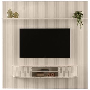 Home Suspenso Para Tv 75 Polegadas 2 Portas Jaguar Calacata/off White