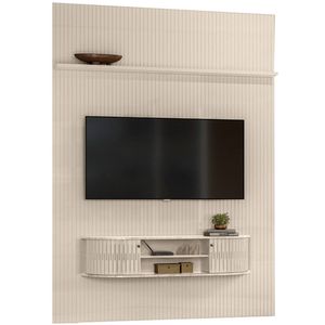 Home Suspenso Para Tv 65 Polegadas 2 Portas New Cassino Calacata/off White