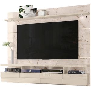 Painel Suspenso Para Tv 60 Polegadas Com 2 Portas Alana 1.8 Calacata/off White