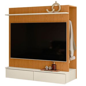 Painel 42 Polegadas Com Closet 2 Gavetas E Nicho Dave Cinamomo/off White