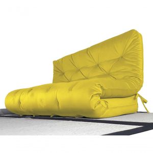 Colchão Futon King Dobrável Sofa Cama Acquablock Amarelo