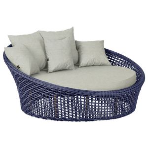 Chaise Hungria Pintura Marrom Corda Náutica E3 Trama Azul