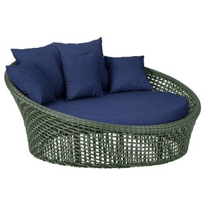 Chaise Hungria Pintura Preta Corda Náutica E10 Trama Verde