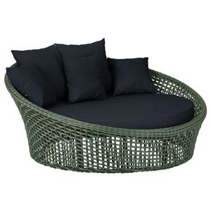 Chaise Hungria Pintura Preta Corda Náutica E12 Trama Verde