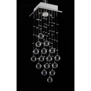 Lustre Para Sala, Quarto, Cozinha, Banheiro Em Cristal K9 Base 14x14 50cm