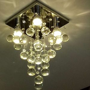 Lustre Para Sala, Quarto, Hall, Sala De Jantar, Cozinha Em Cristal K9 Base 20x20 60cm