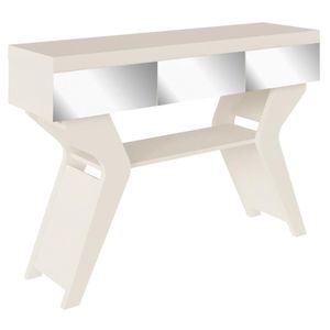 Aparador Sala Estar Com Espelhos 120 Cm 4149 Off White Arly
