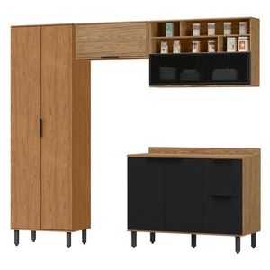 Armarios Lavanderia 4 Modulos Mdf 270 Cm Tosc Freijo Nero Mxm Freijo Nero