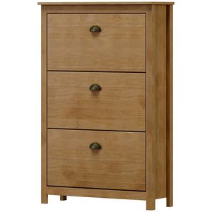Sapateira 3 Gavetas Madeira Maciça 80 Cm 9175 Freijo Milani Store