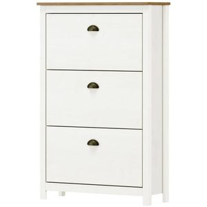 Sapateira 3 Gavetas Madeira Maciça 80 Cm 9175 Branco Freijo Milani Store