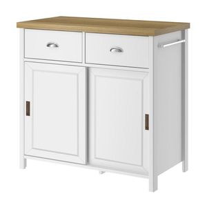 Balcao Aparador Buffet 2 Portas 85 Cm Ba145 Branco Dtall