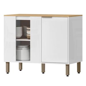 Balcao Canto Reto 98 Cm Mdp Glor Bgl03 Branco Neve Mxm