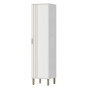 Paneleiro 1 Porta Ripada 49 Cm Mdp Glor Pgl02 Branco Neve Mxm