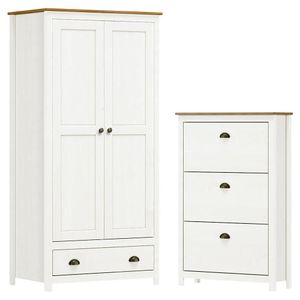 Armario 2 Pt Sapateira 3 Gv Madeira Maciça Branco Freijo Milani Store