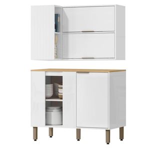 Armario E Balcao Canto 98 Cm Glor Abgl03 Branco Neve Mxm
